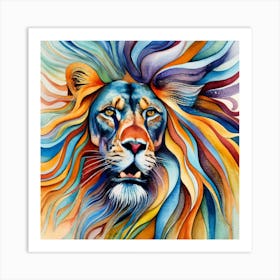 Lion Painting 3 Art Print