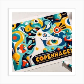 Copenhagen Travel Poster 2 Art Print