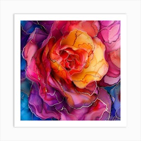 Abstract Rose Painting Art Print