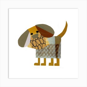 Dog In A Sweater Art Print