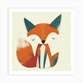 Charming Illustration Fox 4 Art Print