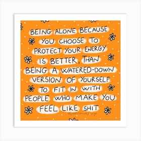 Being Alone Art Print