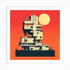 Futuristic City 4 Art Print