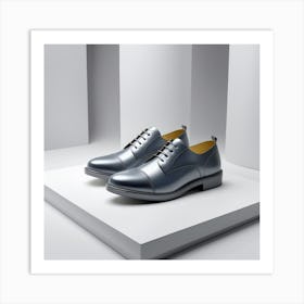 Grey Derby Shoes Wall Art Decoration Art Print