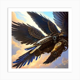 Steampunk Bird Art Print