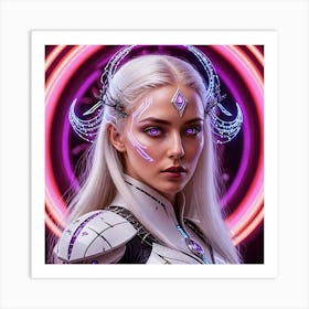 Futuristic Girl 4 Art Print