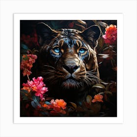 Panther In The Forest Art Print