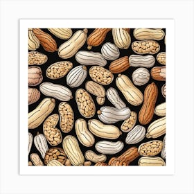 Peanuts Seamless Pattern 4 Art Print