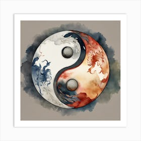 Yin Yang Art Print