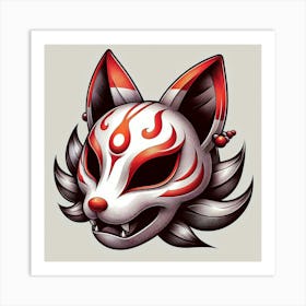 Fox Mask 1 Art Print