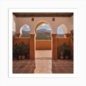 Doorway In Morocco Art Print