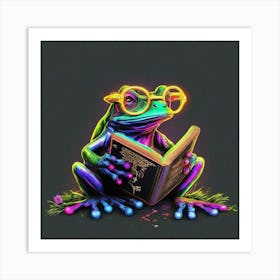 Frog With Glasses Art Print