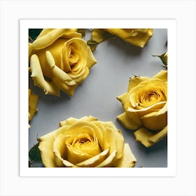 Yellow Roses 10 Art Print