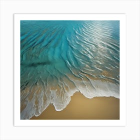 A Light Breeze across the Incoming Sea on Golden Beach Art Print