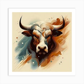 Bull Head Art Print