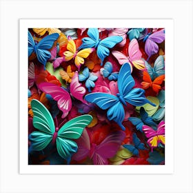 Colorful Butterflies 26 Art Print