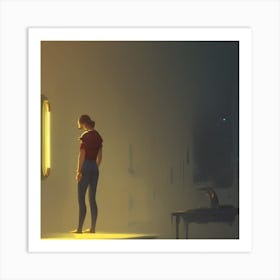 Girl In A Room Art Print