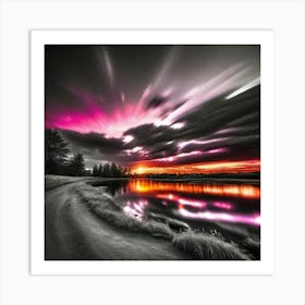 Sunset In Flint Art Print