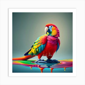 Colorful Parrot Art Print