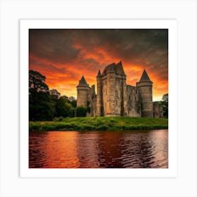 Castle At Sunset Art Print