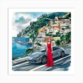 Amalfi Coast Drive Xv Art Illustration Painting Fa Aapg0964rtya Ongl 5t W Gqrxanqotpkcdqdwgx3rua Art Print