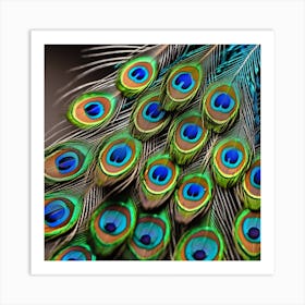 Peacock Feathers Art Print