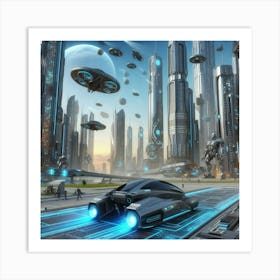 Futuristic City 41 Art Print