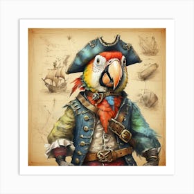 Pirate Parrot 10 Art Print