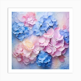 Watercolor Hydrangeas Art Print