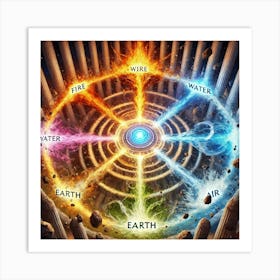 Elemental Convergence Array Harmonized Attack 1 Art Print