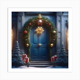 Christmas Door 84 Art Print