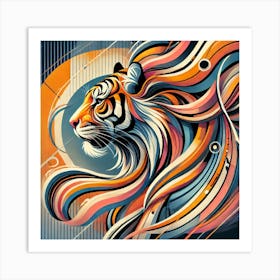 Abstract Tiger Art Print