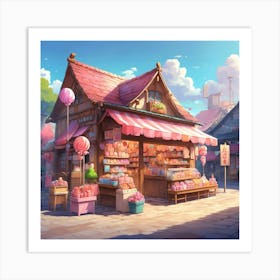 Anime Shop Art Print