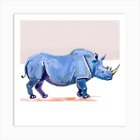 Black Rhinoceros 04 Art Print