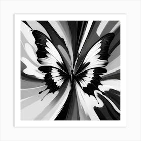 Black and White Abstract Art 323 Art Print