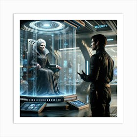 Sci Fi Ronan Confronts Queen Sorath 1024x1024 Art Print