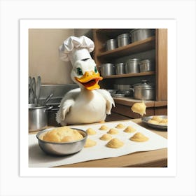 Chef Duck 34 Art Print