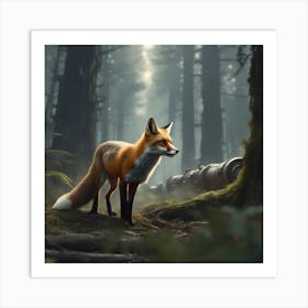 Fox In The Forest 86 Art Print