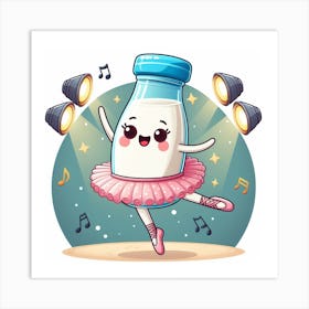 Kawaii Milk Art Print