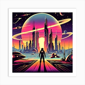 Futuristic City 13 Art Print