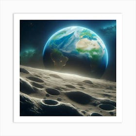 Earth From The Moon Art Print