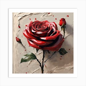 Red Rose Art Print