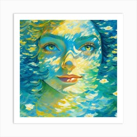 Girl In The Water sc Art Print