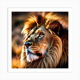 Lion Portrait 4 Art Print