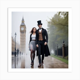 London Couple 1 Art Print