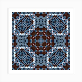 Modern Abstraction Decor From Blue Lines 1 Art Print