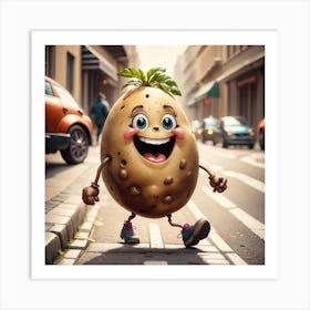 Potato On The Street Art Print