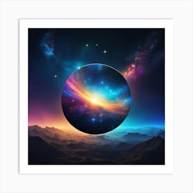 Galaxy Background Art Print