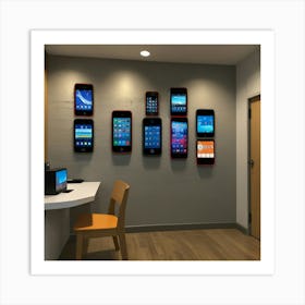 Default Create Unique Design Of Cellphone Store Wall Art 0 Art Print