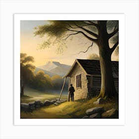 Cabin In The Woods Art Print